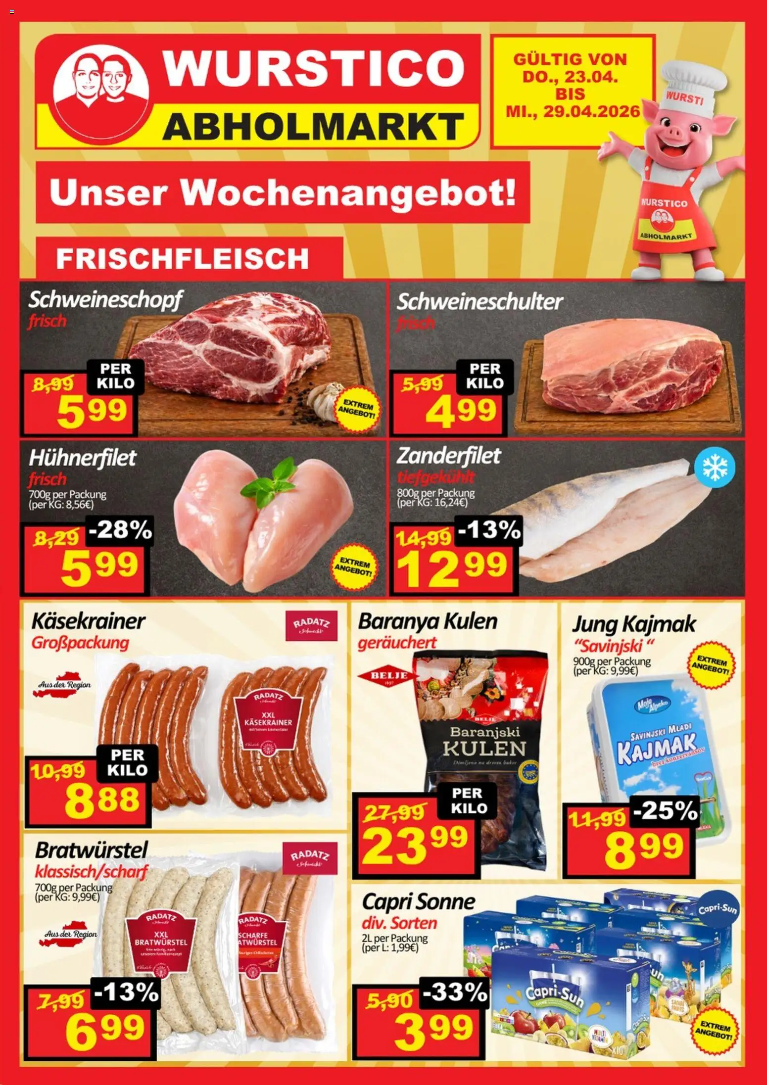 Vorschau der Angebote: Wurstico Abholmarkt Wurstico Abholmarkt Flugblatt gültig ab 23.04.2026