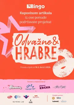 Pregled letka Odvažne i hrabre trgovine Bingo vrijedi od 18.02.2026