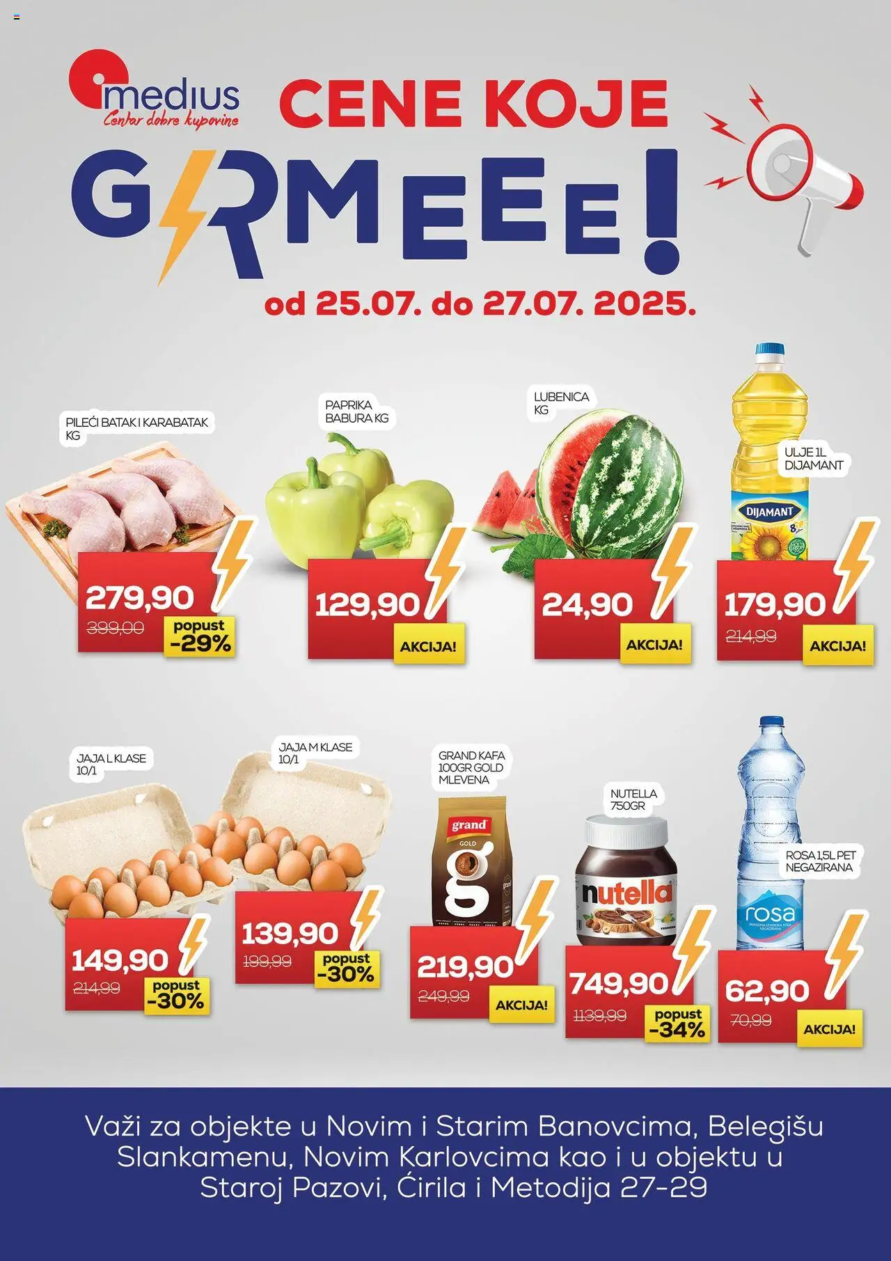 Medius katalog važi od 25.07.2025 - stranica 1 - Paprika, Kafa, Lubenica, Nutella, Ulje, Pileći batak