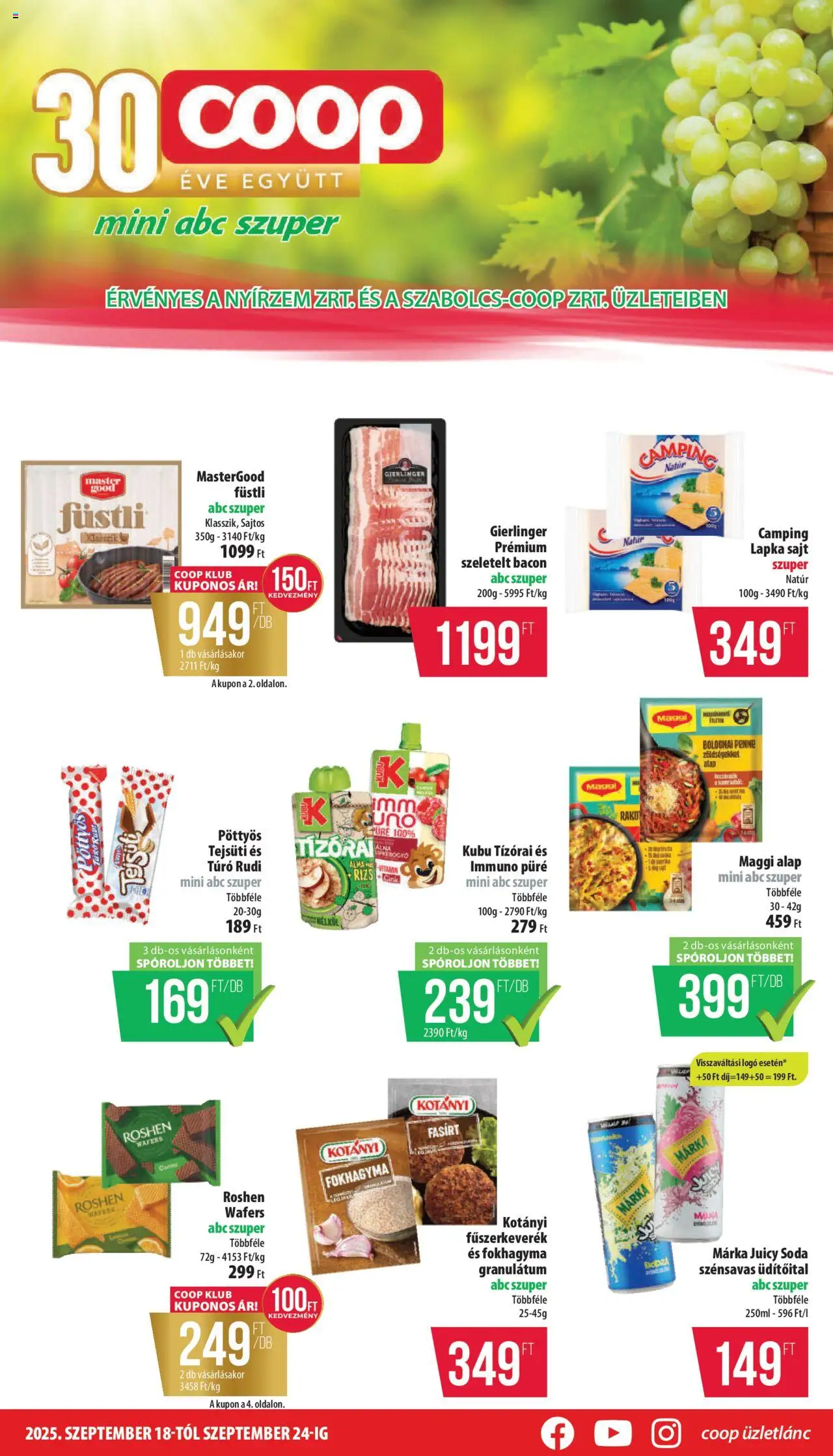COOP aktuális szórólap, érvényes 2025.09.18.-től - 1 oldal