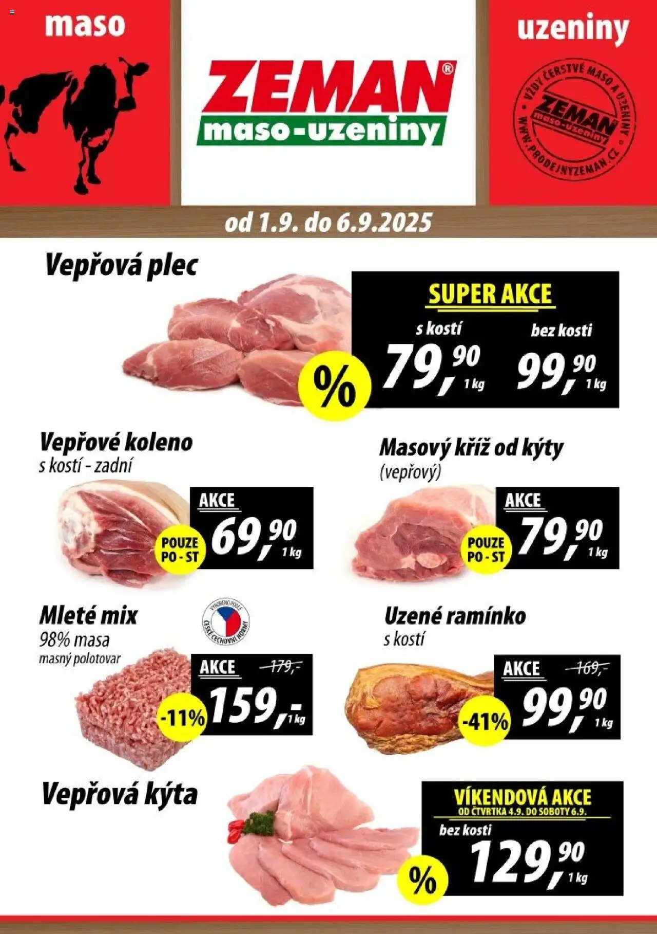  Prodejny Zeman Leták - Dačice (01.09.2025 - 06.09.2025)