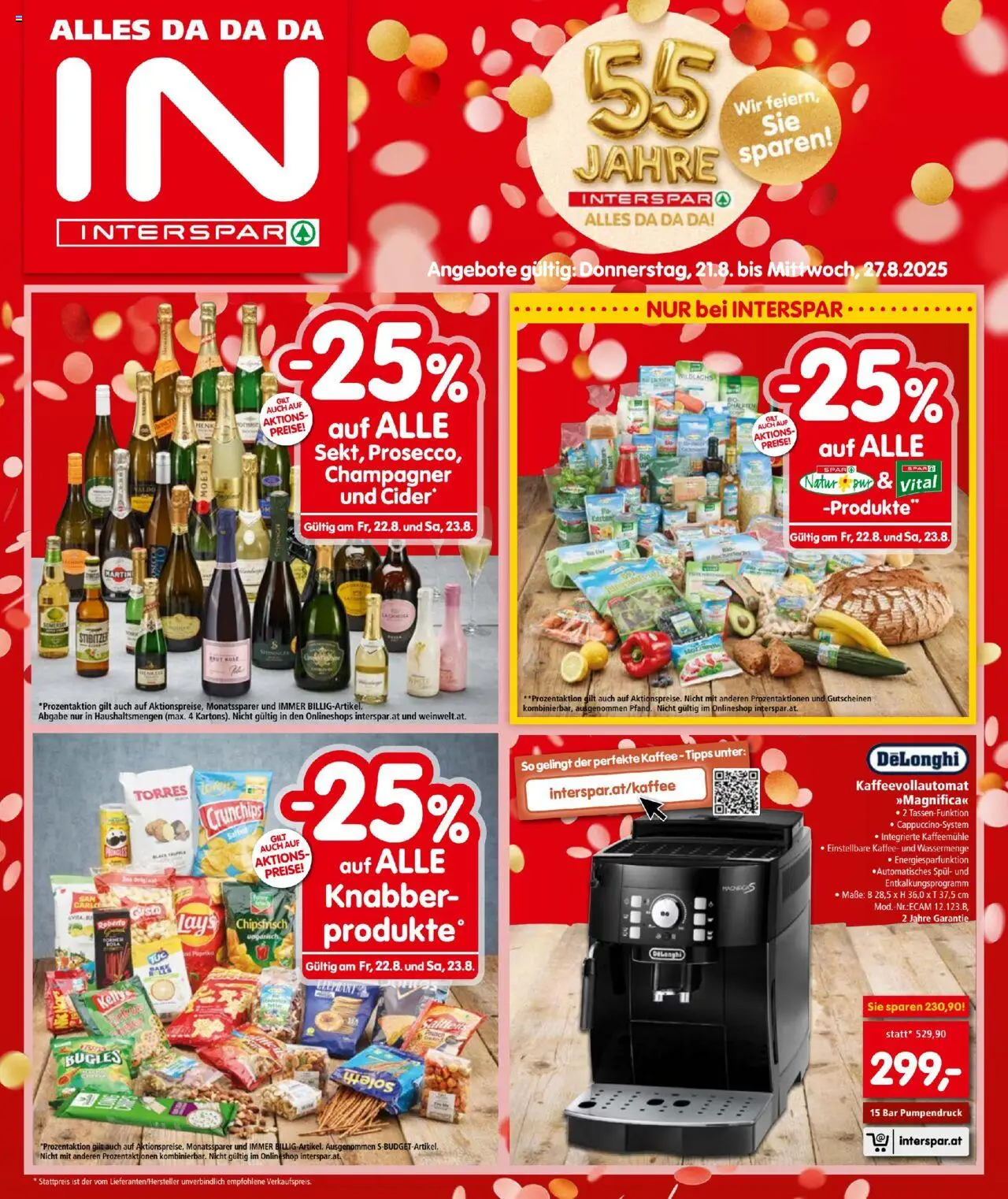  INTERSPAR Flugblatt 21.08.2025 - Angebote "Prospekt aktuell" - Seite 1