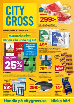 Förhandsgranska reklamblad Aktuella reklamblad City Gross från butik City Gross gäller från 23/02/2026