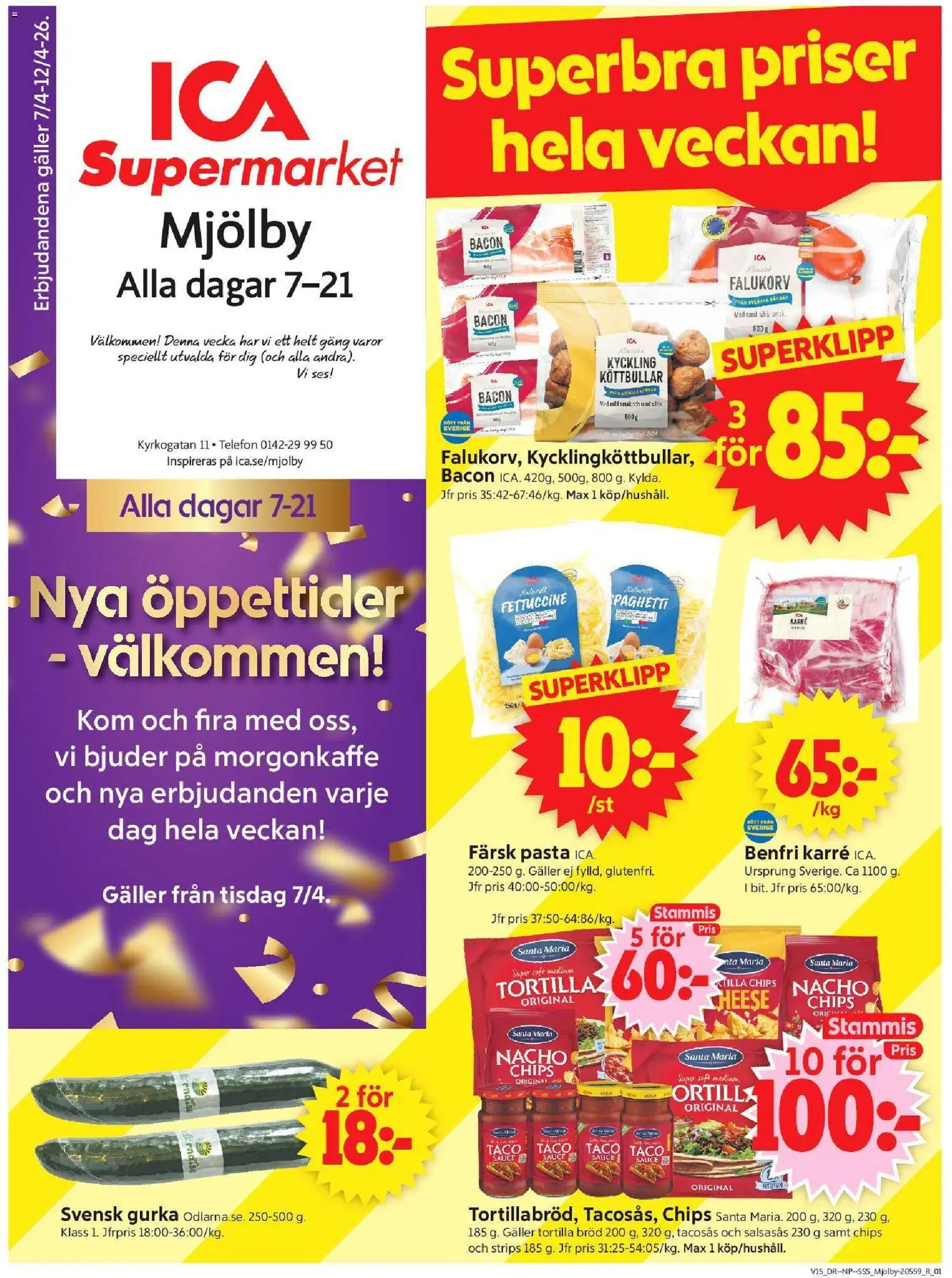Förhandsgranska reklamblad Mjölby från butik ICA Supermarket gäller från 06/04/2026