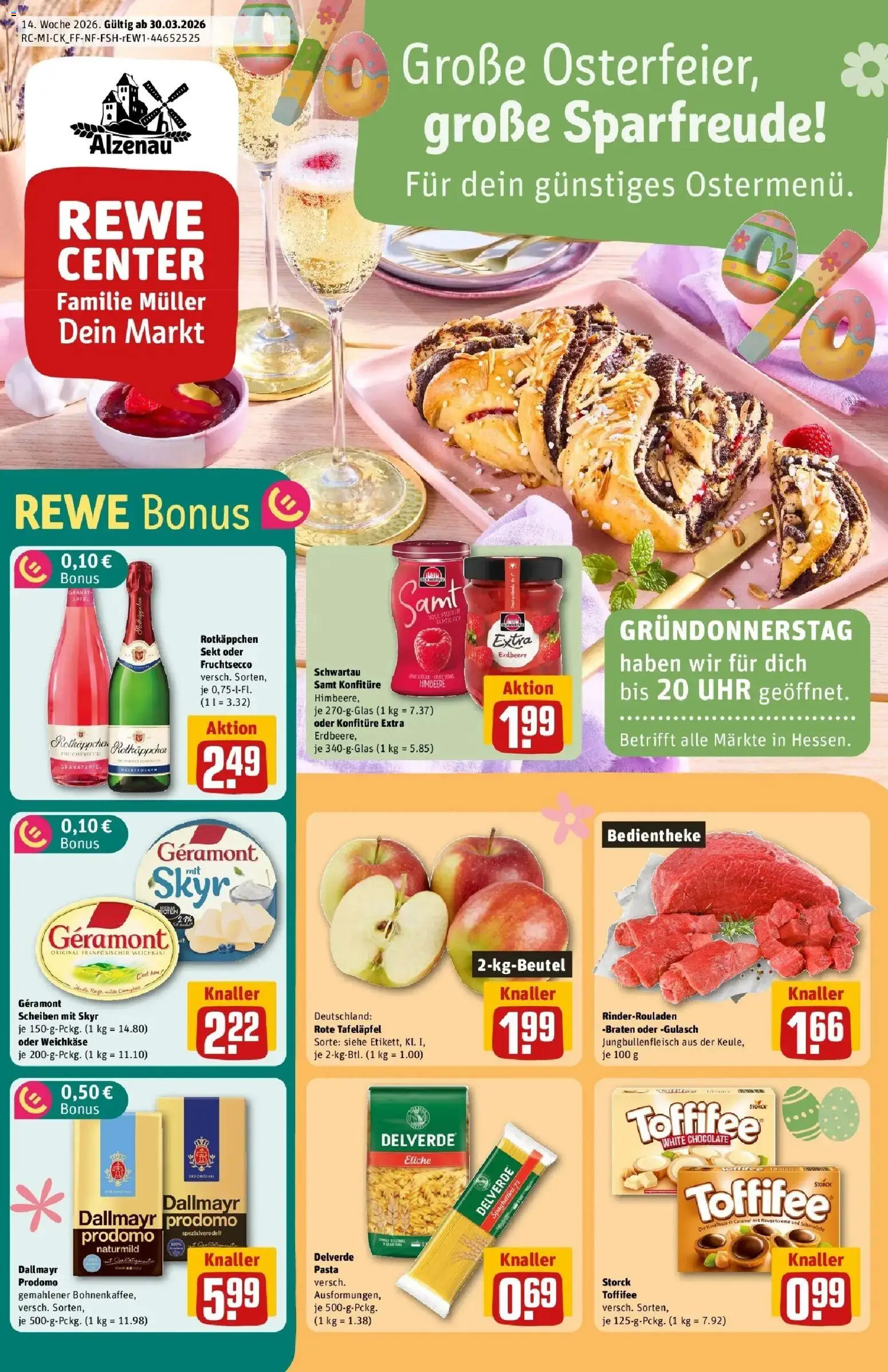 Vorschau von dem Prospekt des Geschäftes Rewe, gültig ab dem 30.03.2026