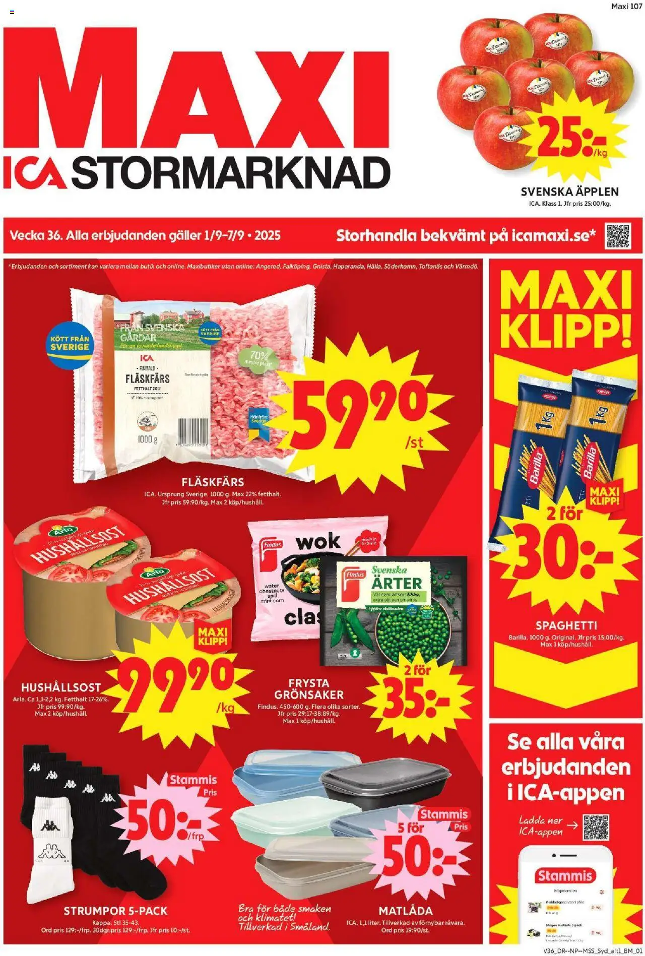 Malmö är giltig 01/09 2025 > Veckans Erbjudanden gäller från 01/09/2025 till 07/09/2025 sidnummer 1