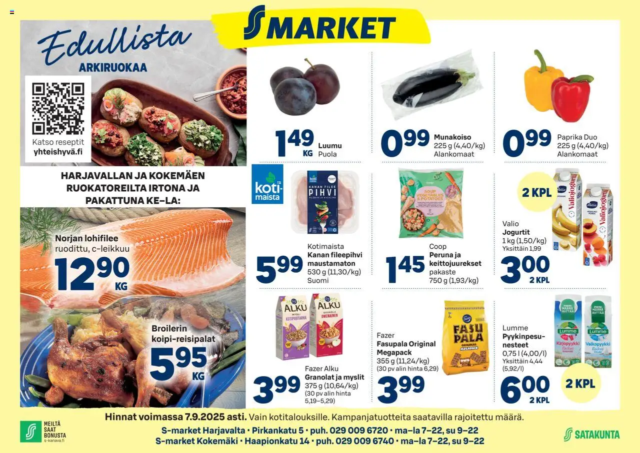 S-market-kaupan Harjavalta voimassa 03/09/2025 - Sivulla 1