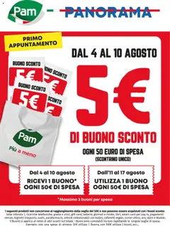 Anteprima dell'opuscolo Volantino Buono sconto dal negozio Panorama valido da 04/08/2025