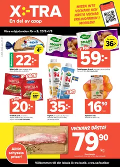 Förhandsgranska reklamblad Aktuella reklamblad Coop X:-TRA från butik Coop X:-TRA gäller från 23/02/2026