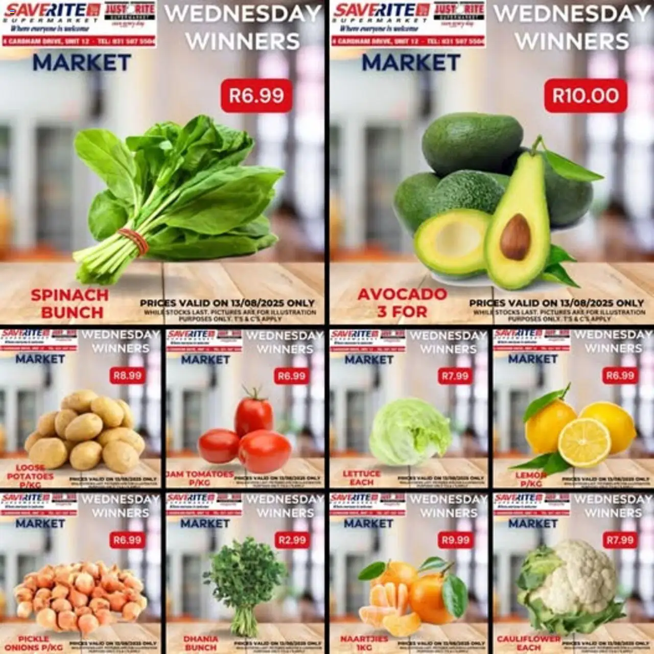 Saverite Wednesday Winners from 13/08 - 13/08/2025 > Promotions
