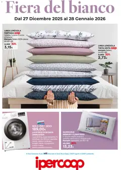 Anteprima dell'opuscolo Volantino Fiera del bianco dal negozio Ipercoop valido da 27/12/2025