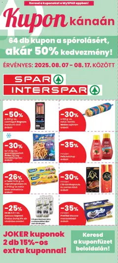 Spar - Kupon Kánaán kuponfüzet megtekintése, amely érvényes 2025.08.07.-től