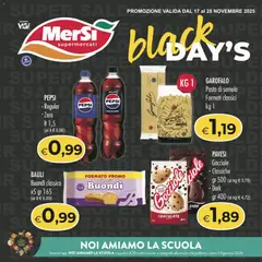 Anteprima dell'opuscolo Black Friday dal negozio MerSi Supermercati valido da 17/11/2025