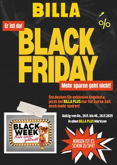 Vorschau der Angebote: Billa Black Friday gültig ab 20.11.2025