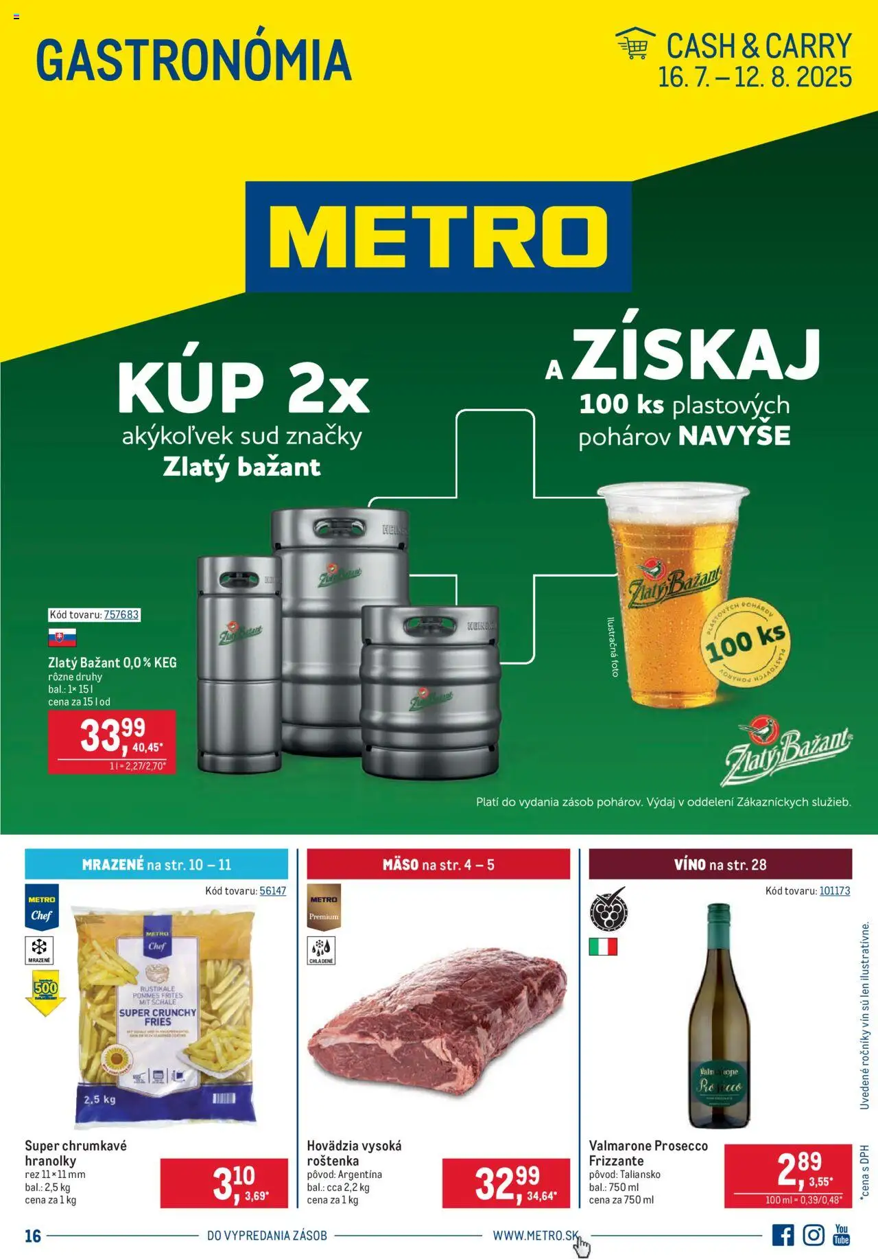 Metro Gastronómia (16.07. - 12.08.2025) - Akčná ponuka