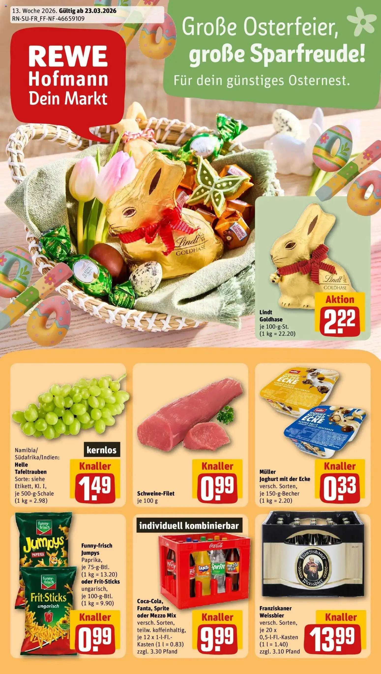 Vorschau von dem Prospekt des Geschäftes Rewe, gültig ab dem 23.03.2026