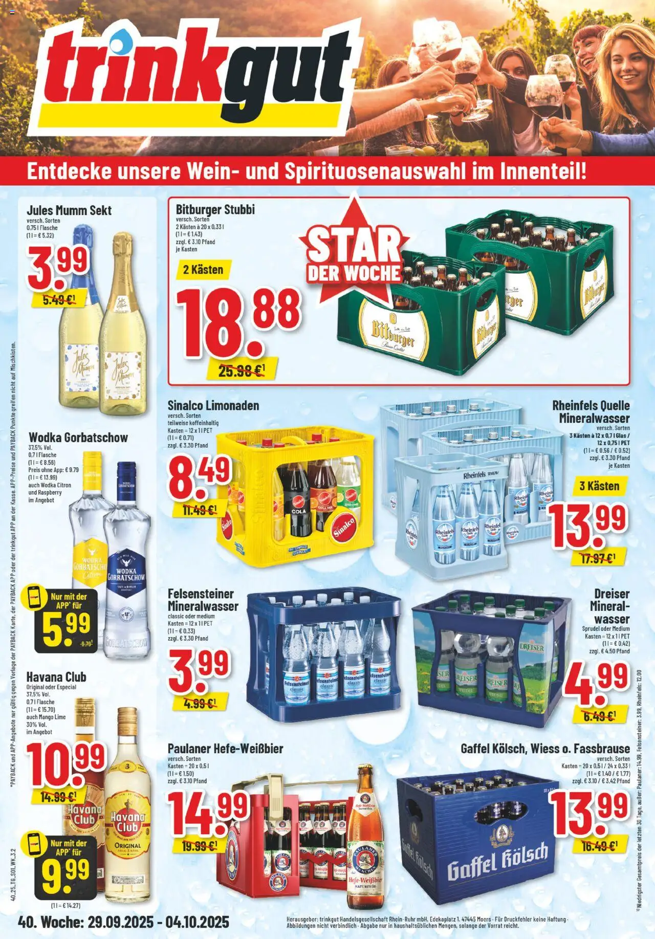 Trinkgut Prospekt ab 29.09.2025 > Angebote ab Montag