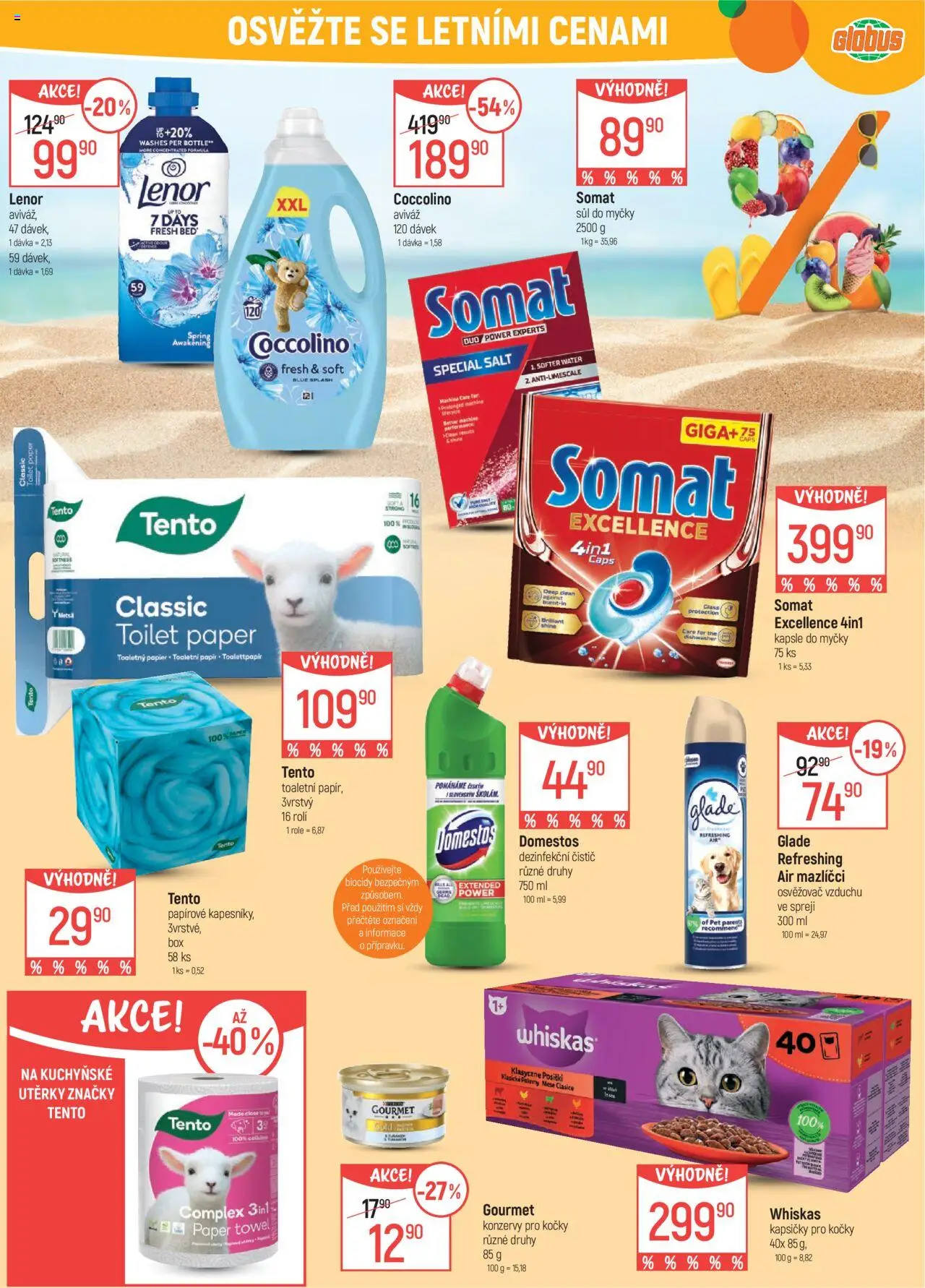  Globus leták od 04.06.2025 >> Akční nabídka "Olomouc" - strana 6 - Globus, Box, Toaletní papír, Aviváž, Kapsičky pro kočky, Domestos, Kapsle do myčky, Utěrky