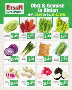 Vorschau der Angebote: ETSAN ETSAN Obst und Gemüse gültig ab 27.02.2026