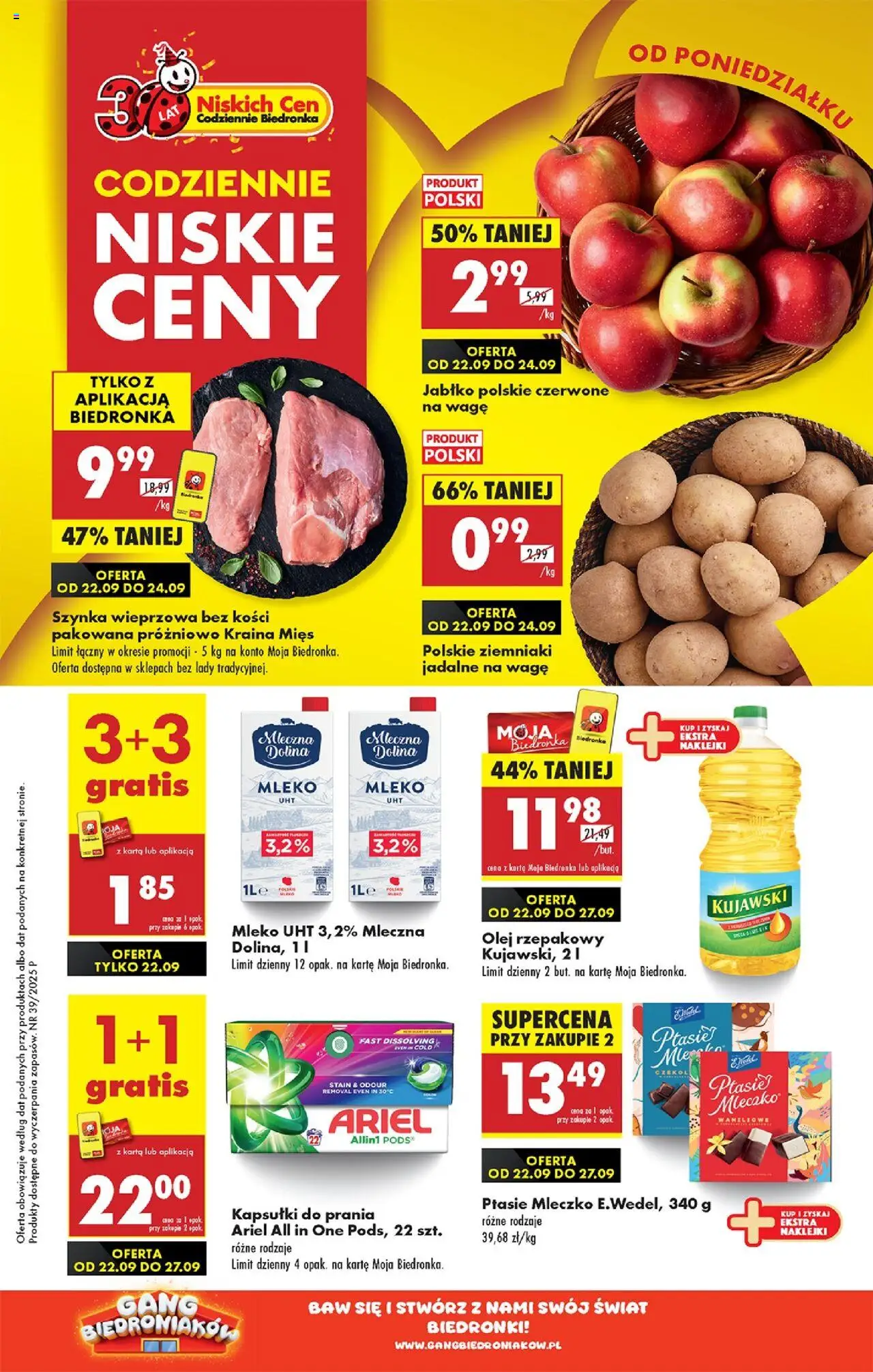 Biedronka gazetka promocyjna 22.09.2025 - "Nowa gazetka" - Numer strony 1