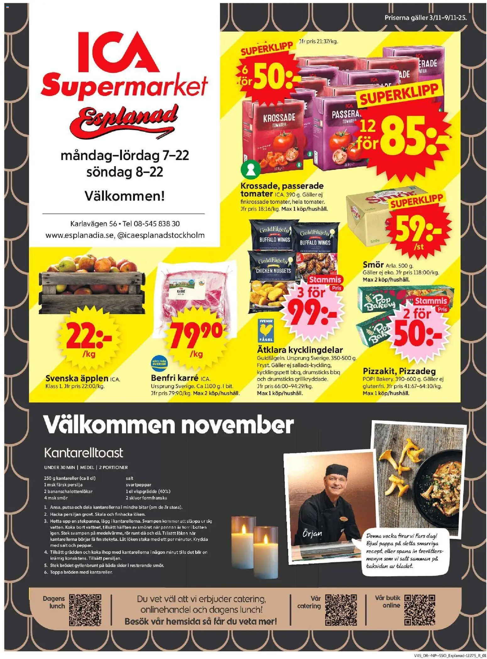 Förhandsgranska reklamblad Stockholm från butik ICA Supermarket gäller från 03/11/2025