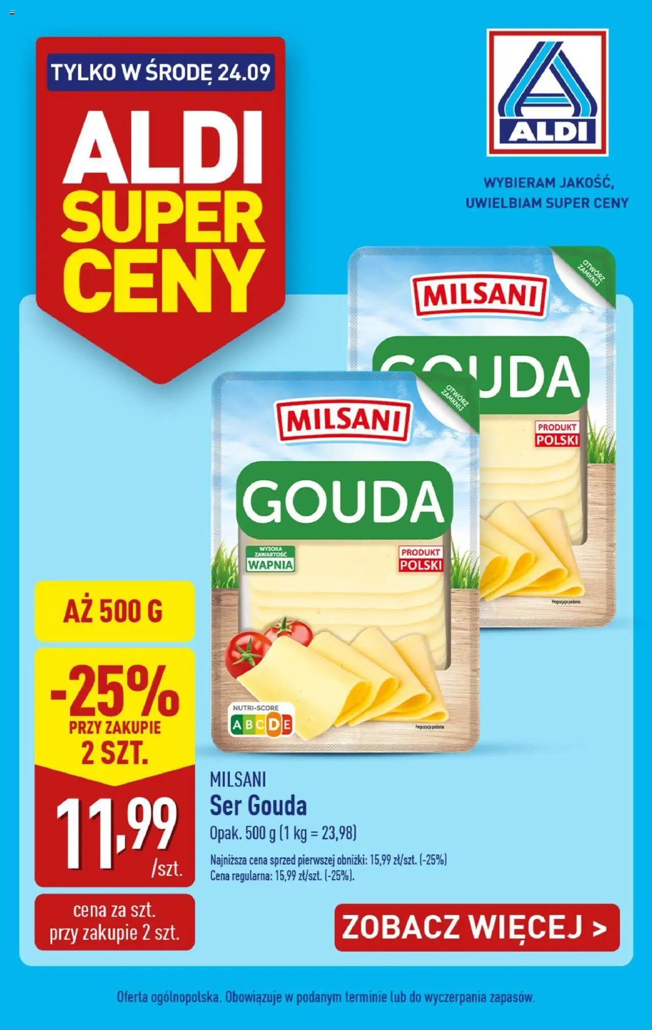 Aldi Tylko w środę od 24.09.2025 - Nowa Gazetka - Numer strony 1