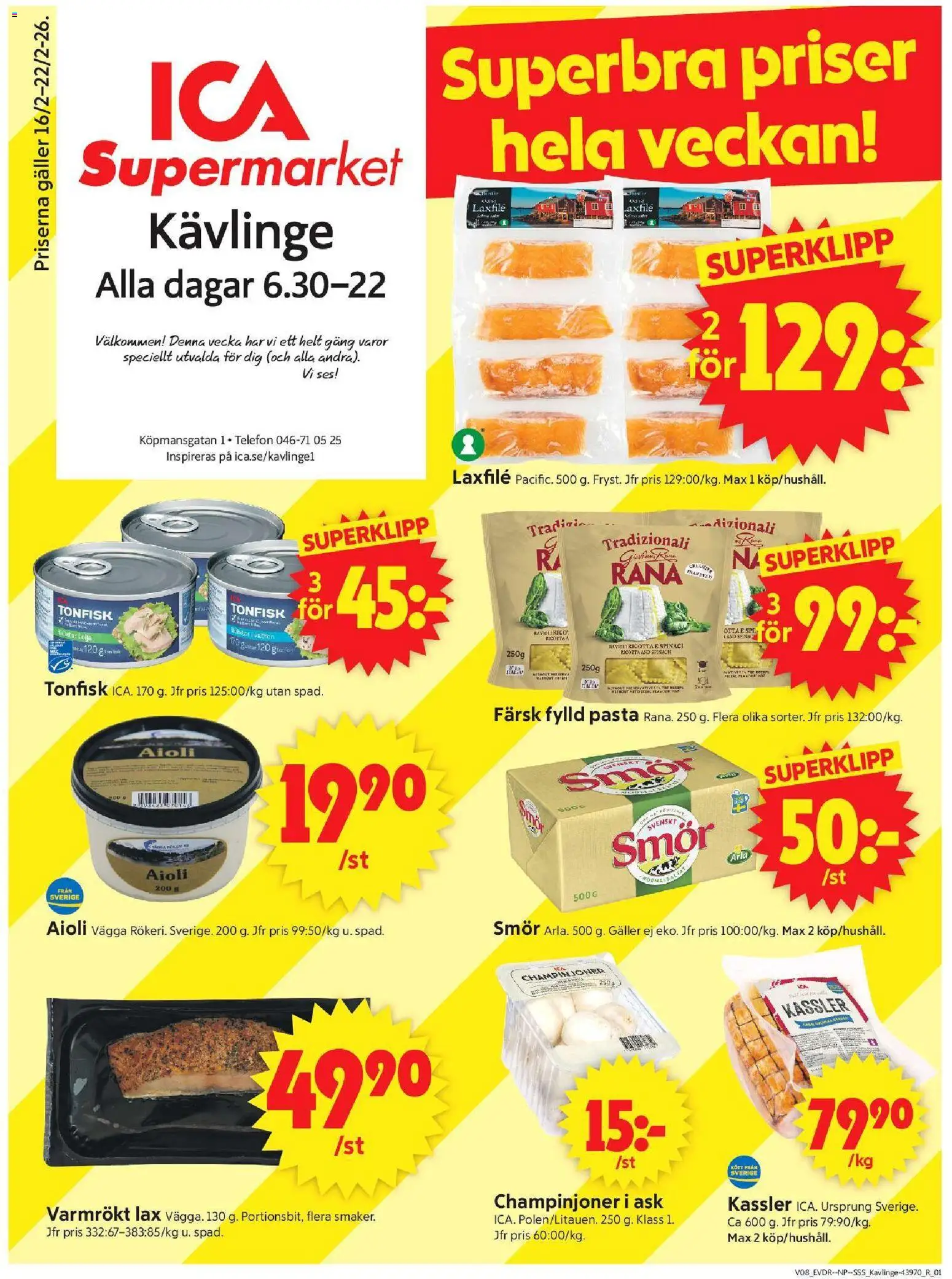 Förhandsgranska reklamblad Kävlinge från butik ICA Supermarket gäller från 16/02/2026