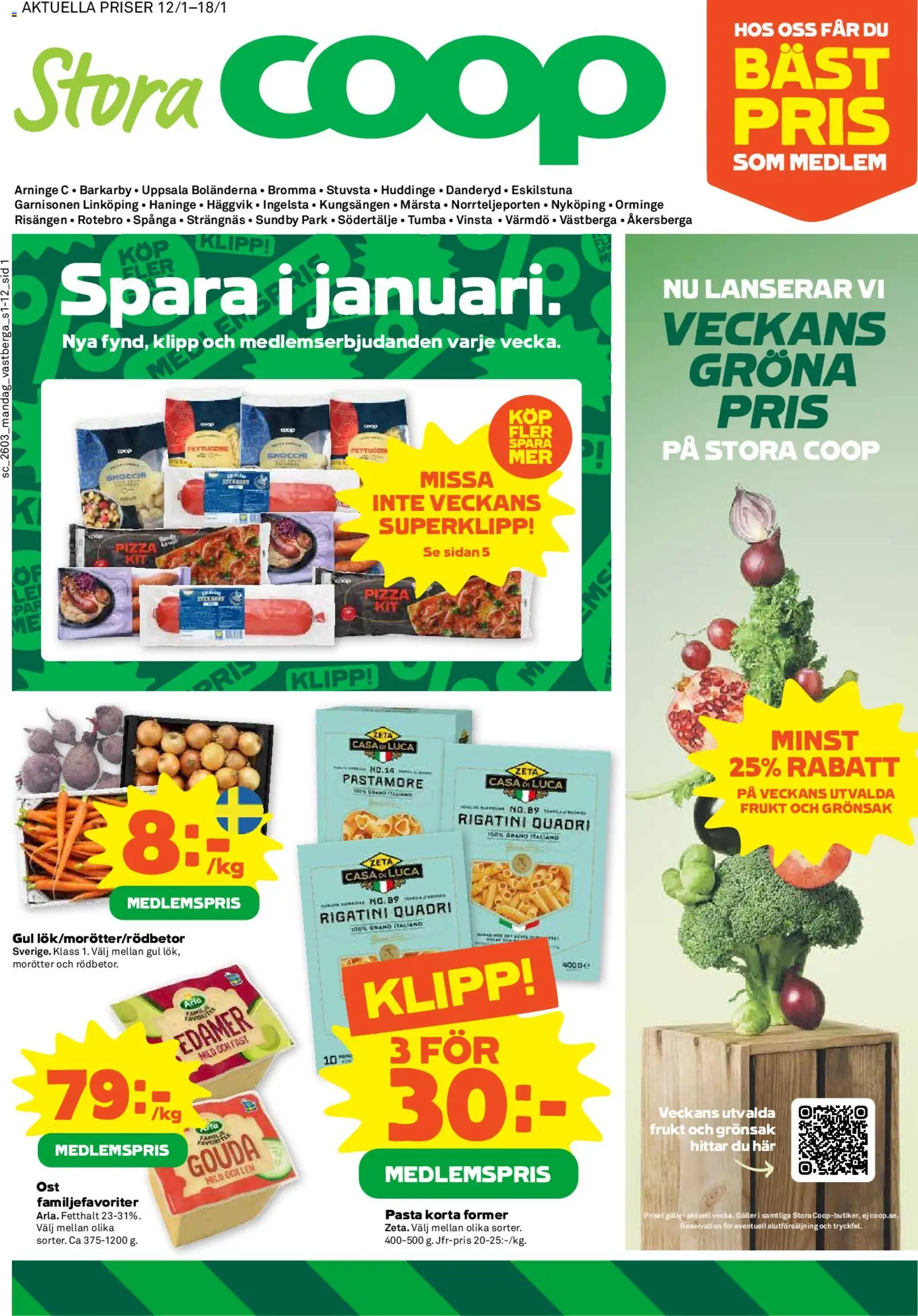 Förhandsgranska reklamblad Aktuella reklamblad Coop Forum från butik Coop Forum gäller från 12/01/2026