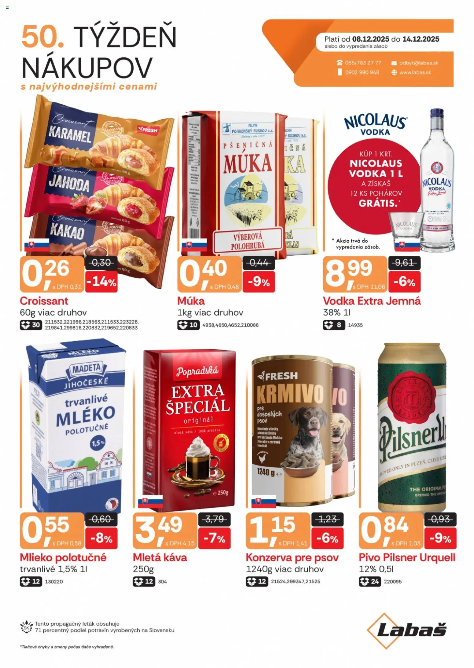 Náhľad Labaš letáku platného od 08.12.2025