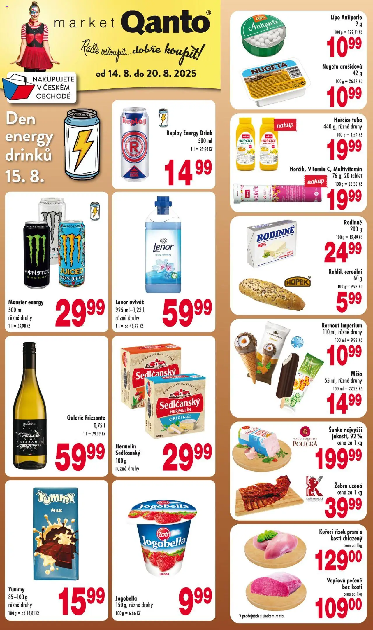  Astur & Qanto Leták (14.08.2025 - 20.08.2025) - Rohlík, Mango, Vepřová pečeně, Hermelín, Hořčice, Aviváž, Tuba, Jogobella