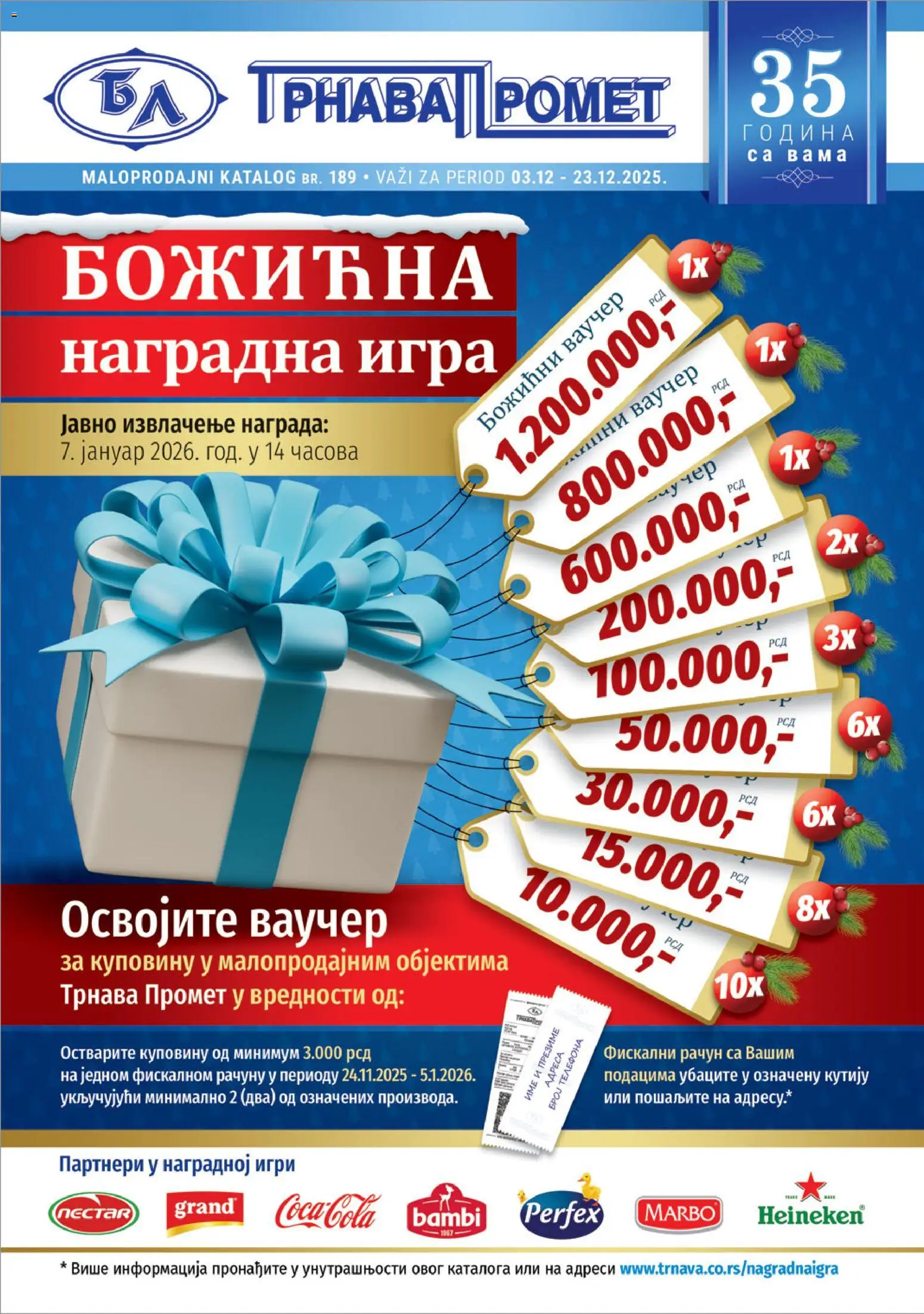 Pregled Trnava Promet kataloga - važi od 03.12.2025