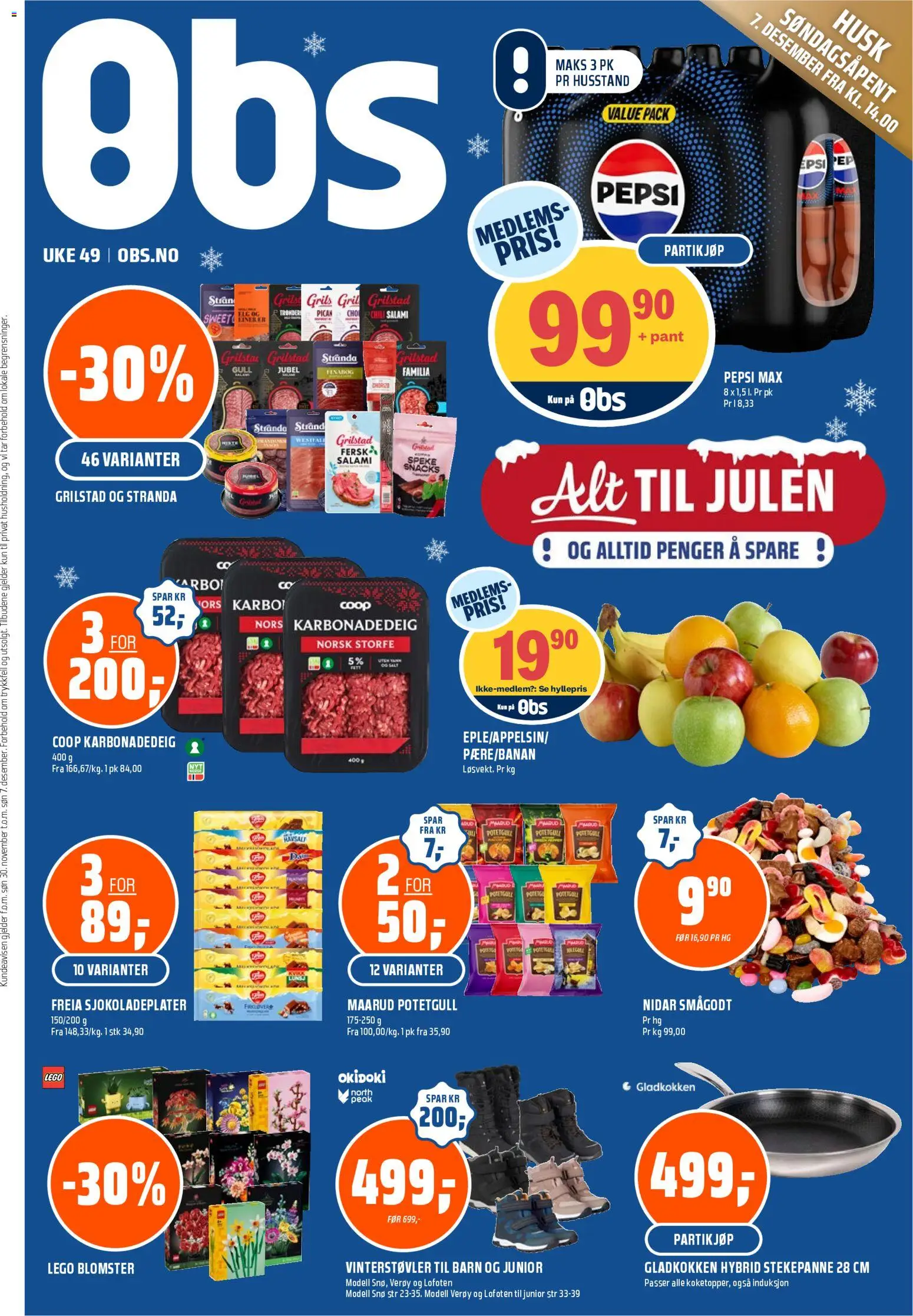 Forhåndsvis Kundeavis fra butikk Coop Obs gyldig fra 30/11/2025