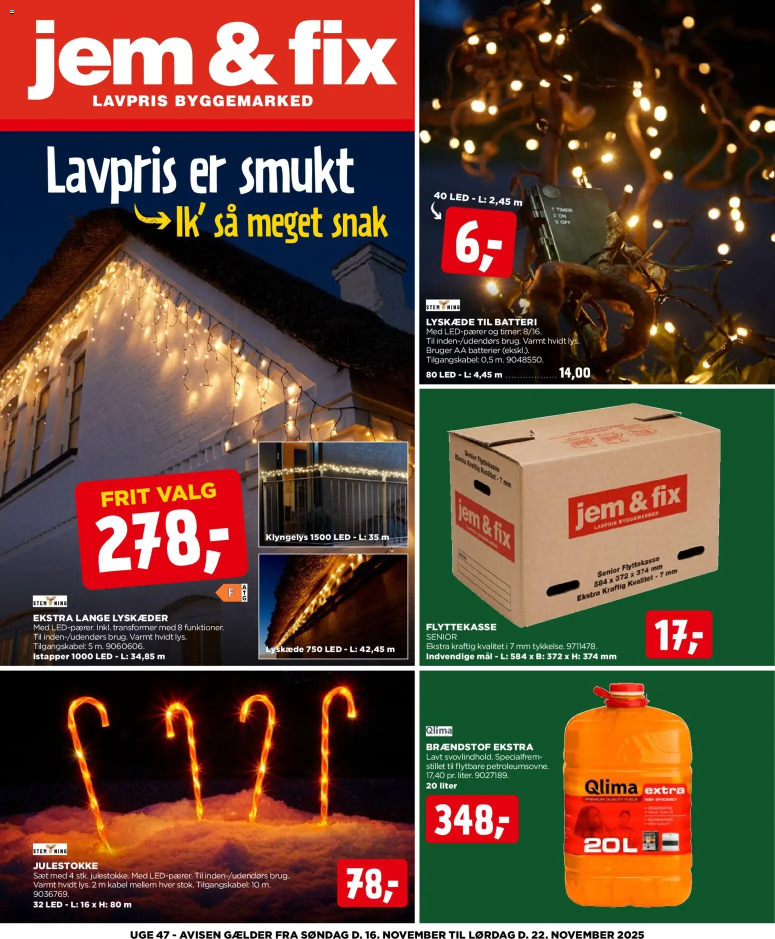 Eksempel på tilbudsavis Tilbudsavis fra butik Jem & fix gyldig fra 16/11/2025