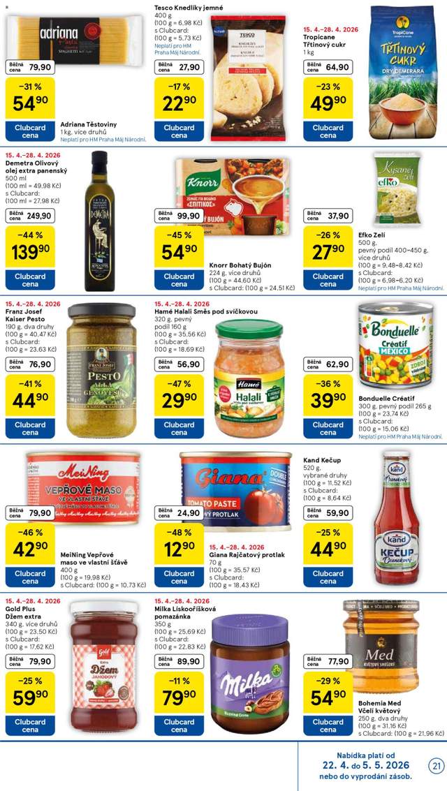 Nový Tesco leták od 22.04.