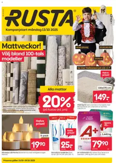 Förhandsgranska reklamblad Aktuella reklamblad Rusta från butik Rusta gäller från 13/10/2025