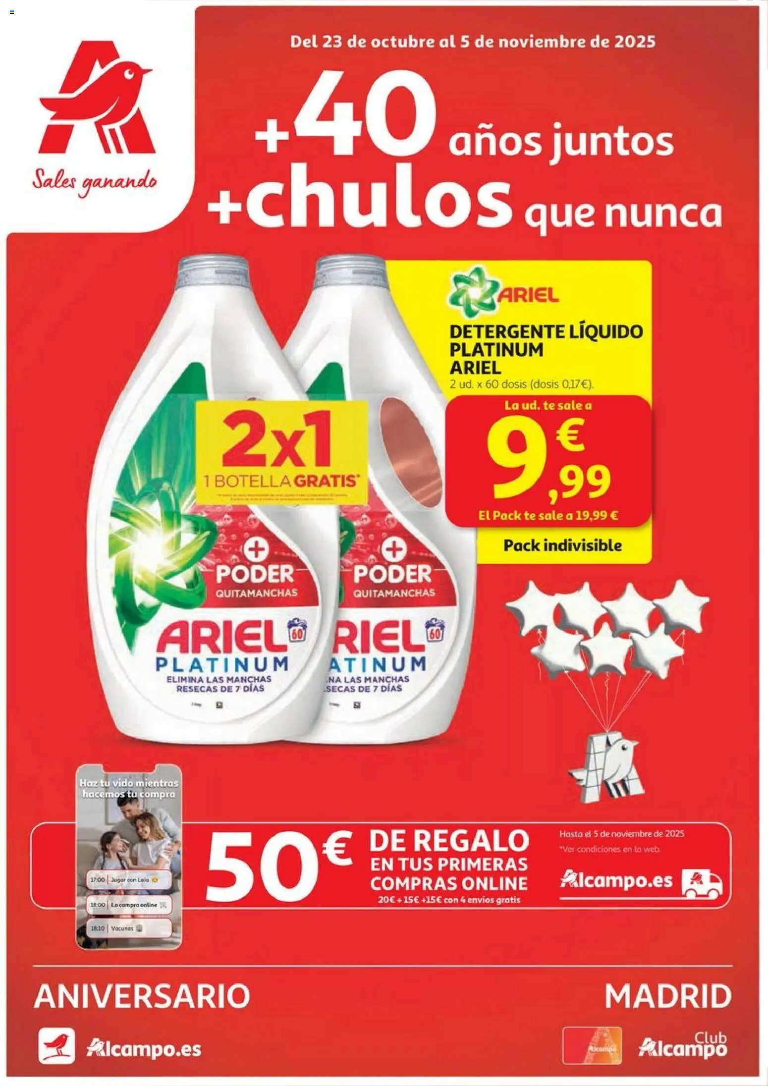 Alcampo folleto 23/10/2025 - 05/11/2025 > HG Madrid Unificado - Té, Detergente, Quitamanchas, Detergente líquido