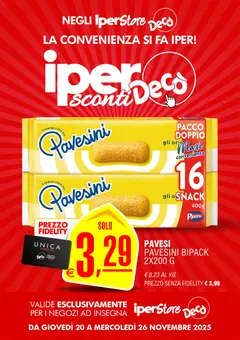 Anteprima dell'opuscolo Volantino iperStore web dal negozio Decò valido da 20/11/2025