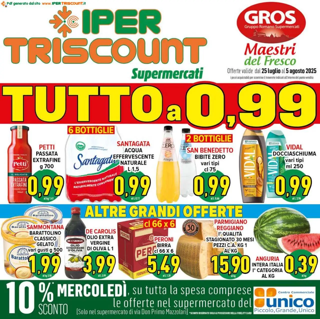 Volantino Ipertriscount valido da 25/07/2025 numero di pagina 1