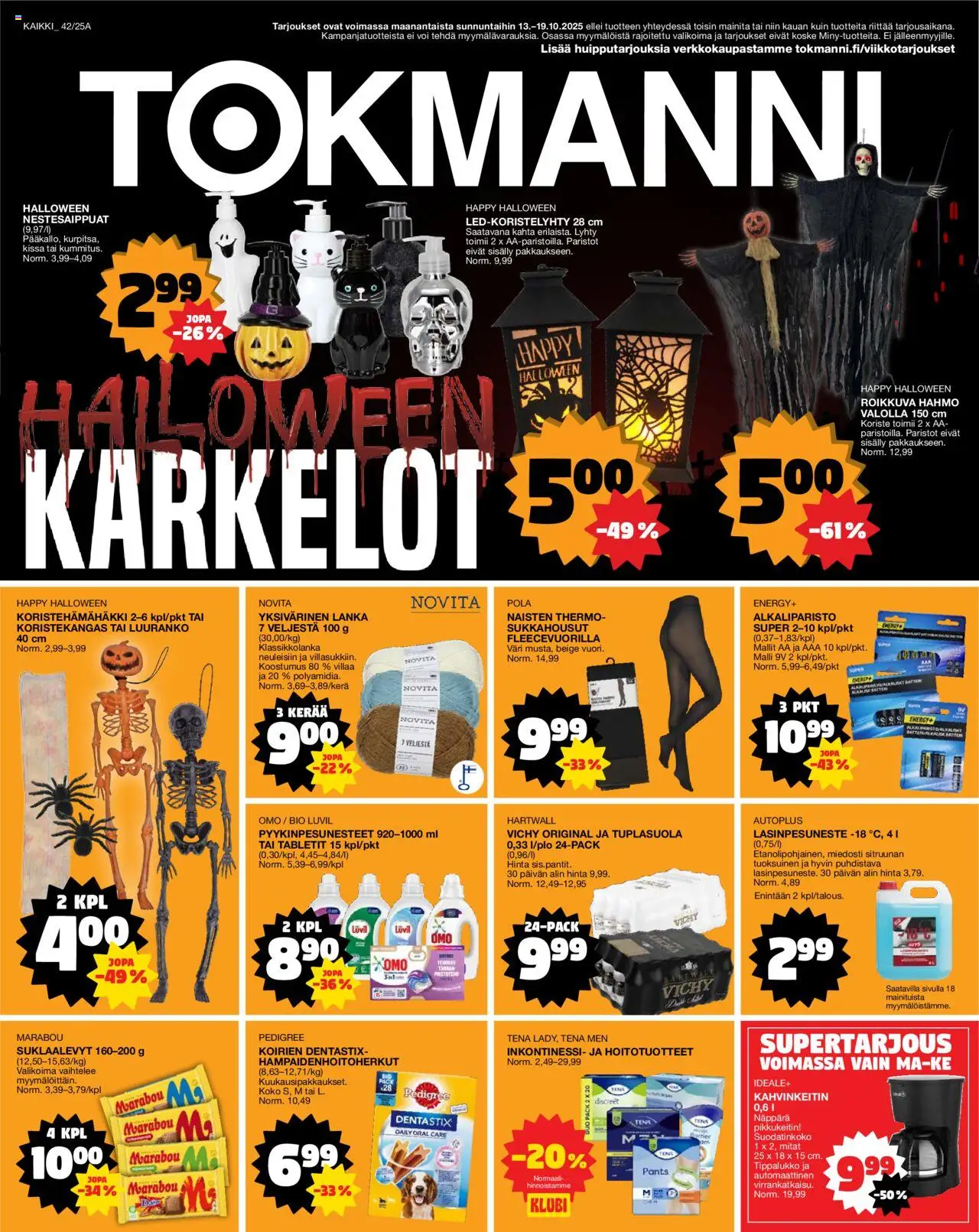 Tokmanni-kaupan Tarjoukset voimassa 13/10/2025 - Sivulla 1