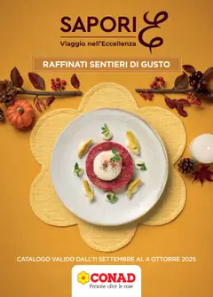 Anteprima dell'opuscolo Volantino Superstore Gourmet Piemonte dal negozio Conad valido da 11/09/2025