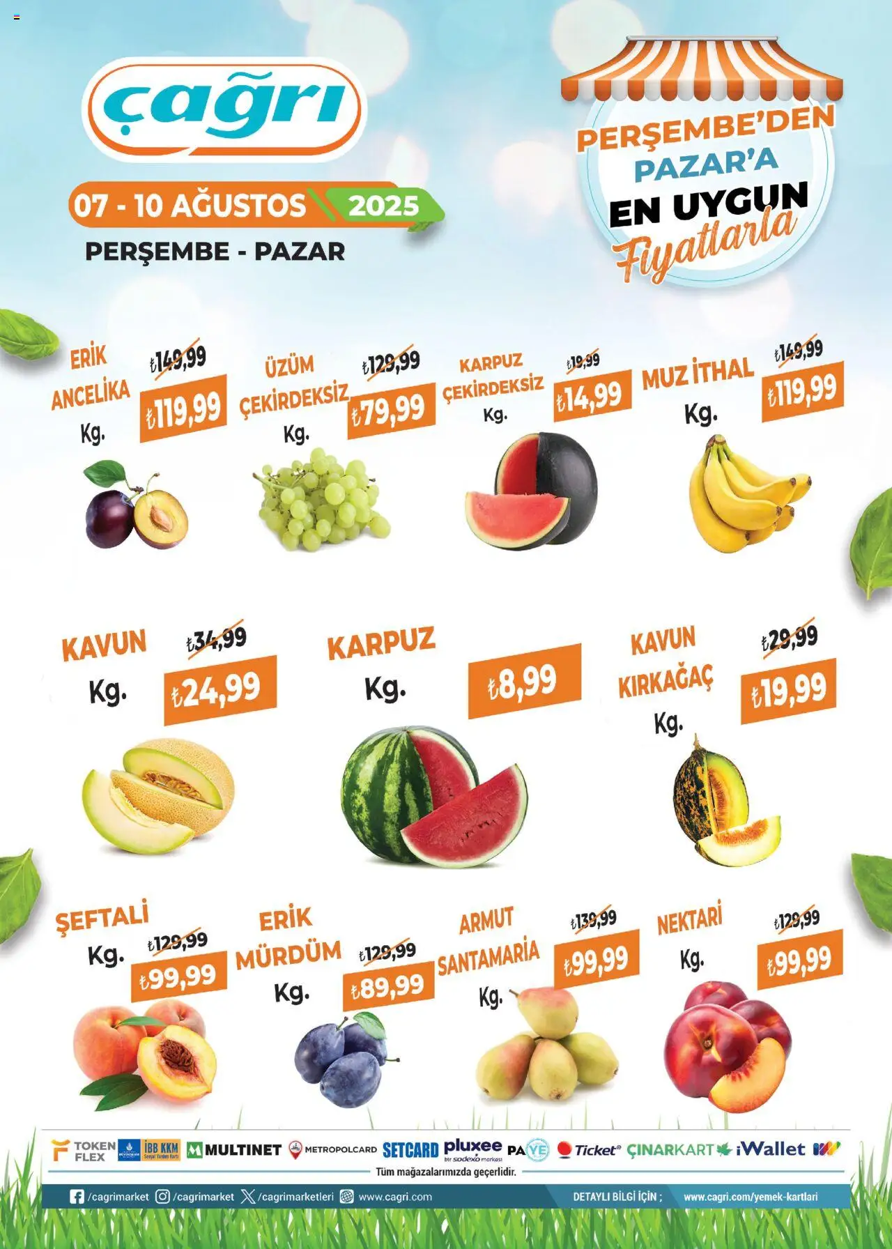 Çağrı Market Manav Katalog (07 Ağustos 2025) - Indirim, Broşür - Sayfa numarası 1