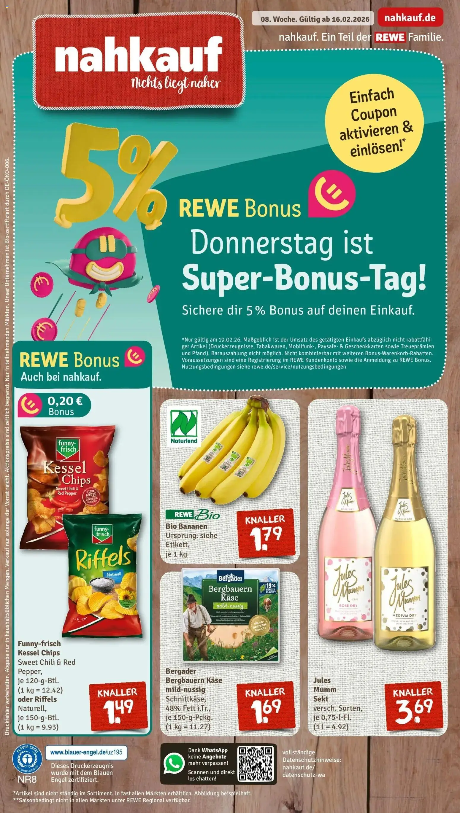 Vorschau von dem Prospekt des Geschäftes Rewe, gültig ab dem 16.02.2026