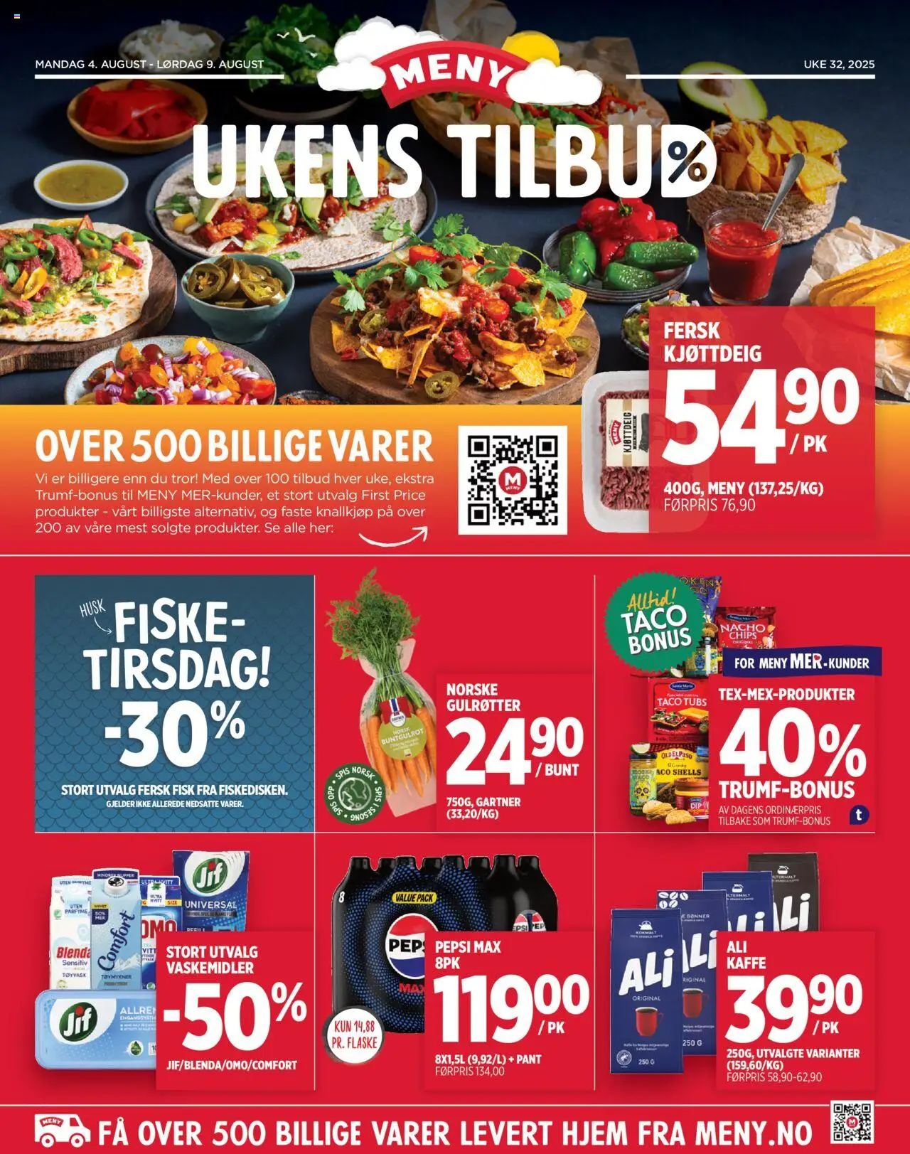 Kundeavis Meny gyldig fra 04/08/2025 - Sidenummer 1
