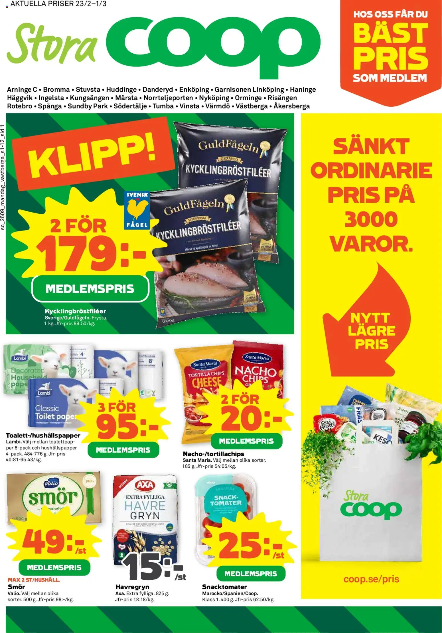 Förhandsgranska reklamblad Aktuella reklamblad Coop Forum från butik Coop Forum gäller från 23/02/2026