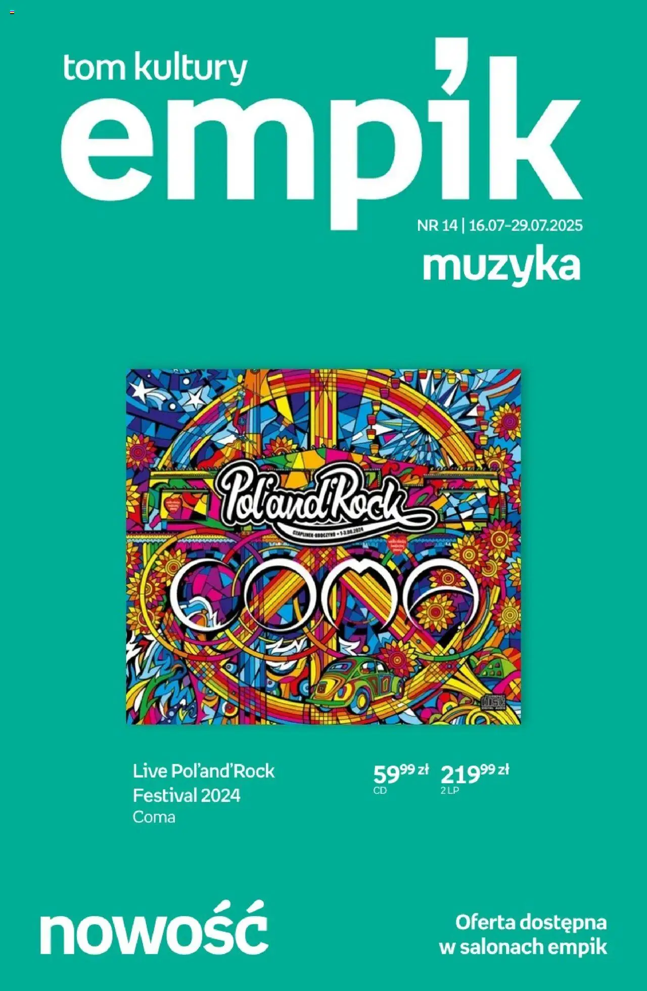Empik Tom kultury - Muzyka od 16.07.2025 - Nowa Gazetka - Numer strony 1
