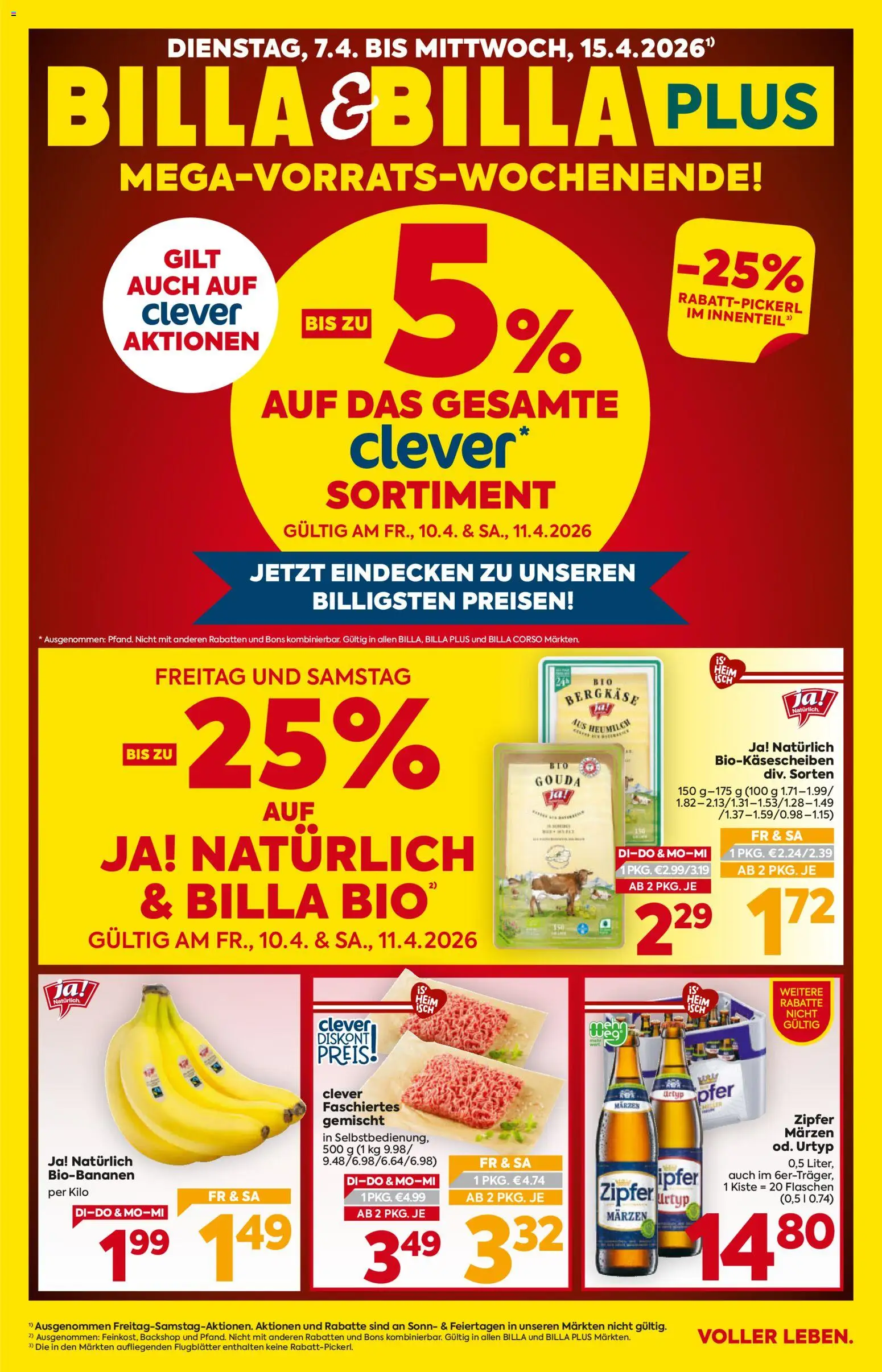 Vorschau der Angebote: Billa Billa Flugblatt - Oberösterreich gültig ab 07.04.2026