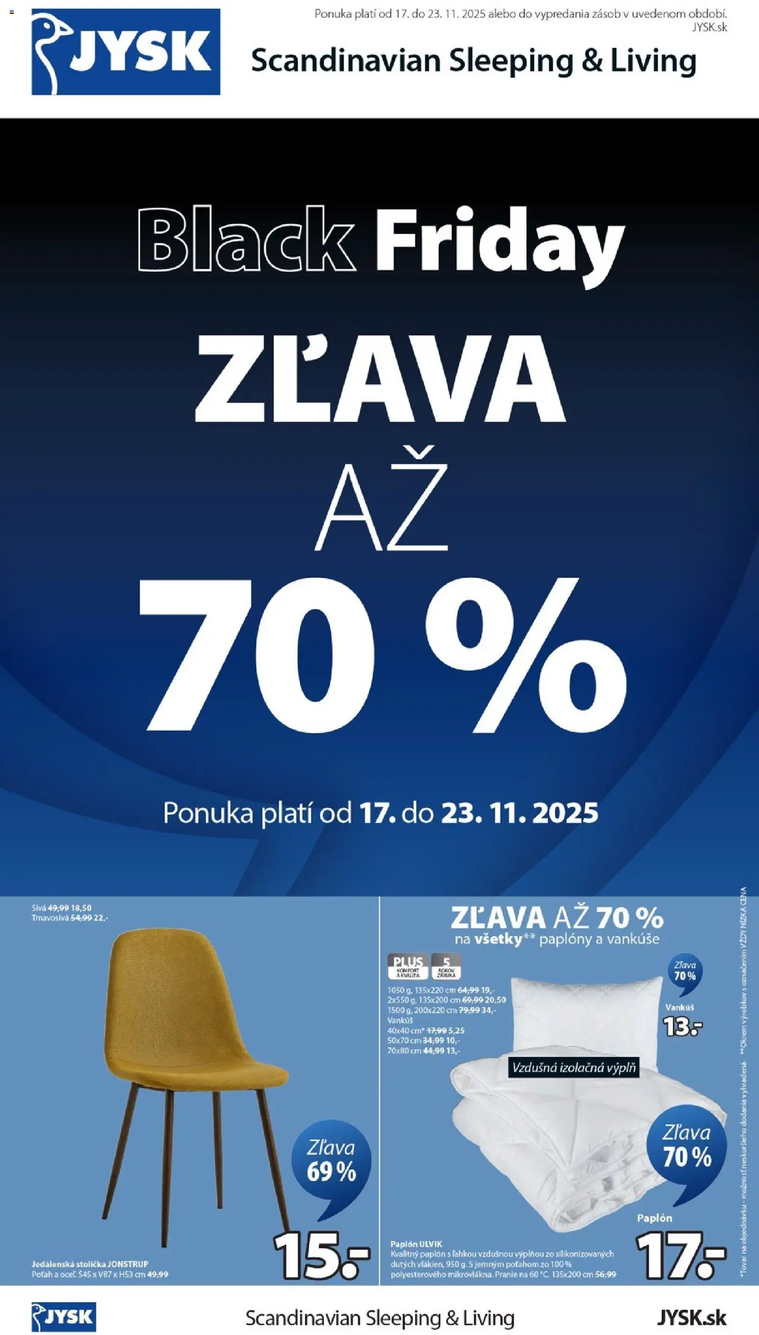 Náhľad JYSK letáku platného od 17.11.2025