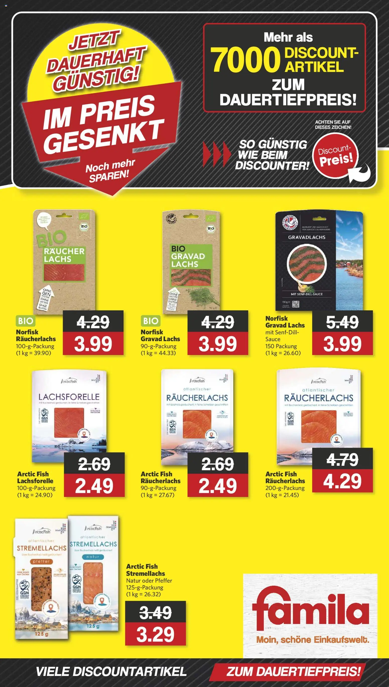 Vorschau von dem Prospekt des Geschäftes Famila Nordwest, gültig ab dem 01.12.2025 - Lachs, Zucker, Pfeffer, Räucherlachs