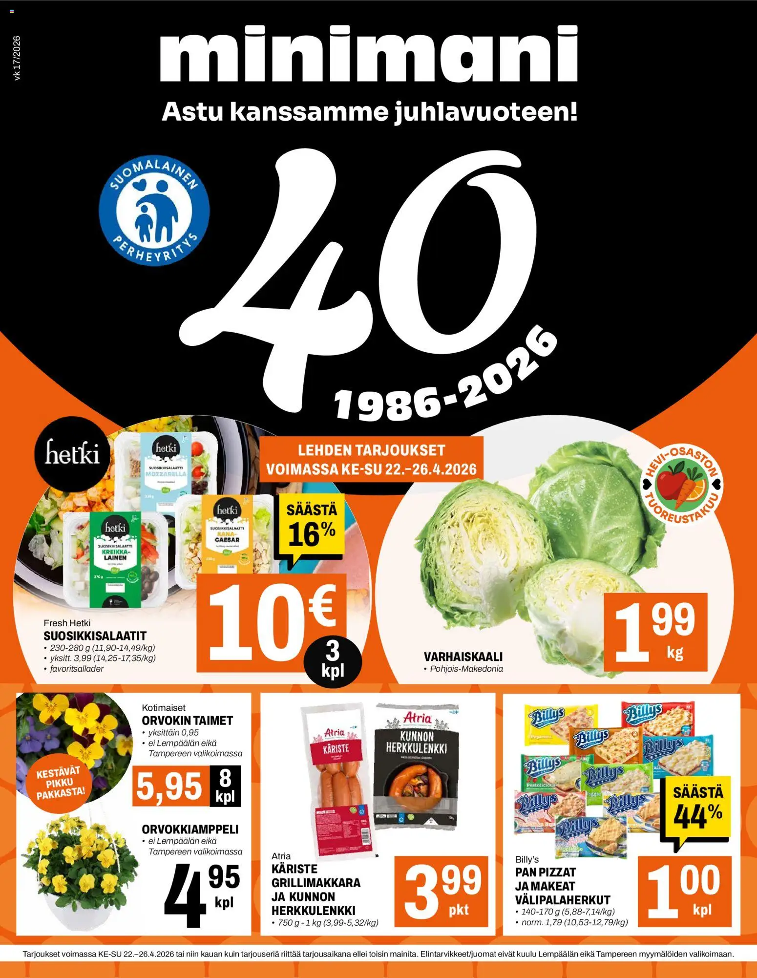 Kaupan Minimani Minimani tarjoukset esikatselu, voimassa 22/04/2026