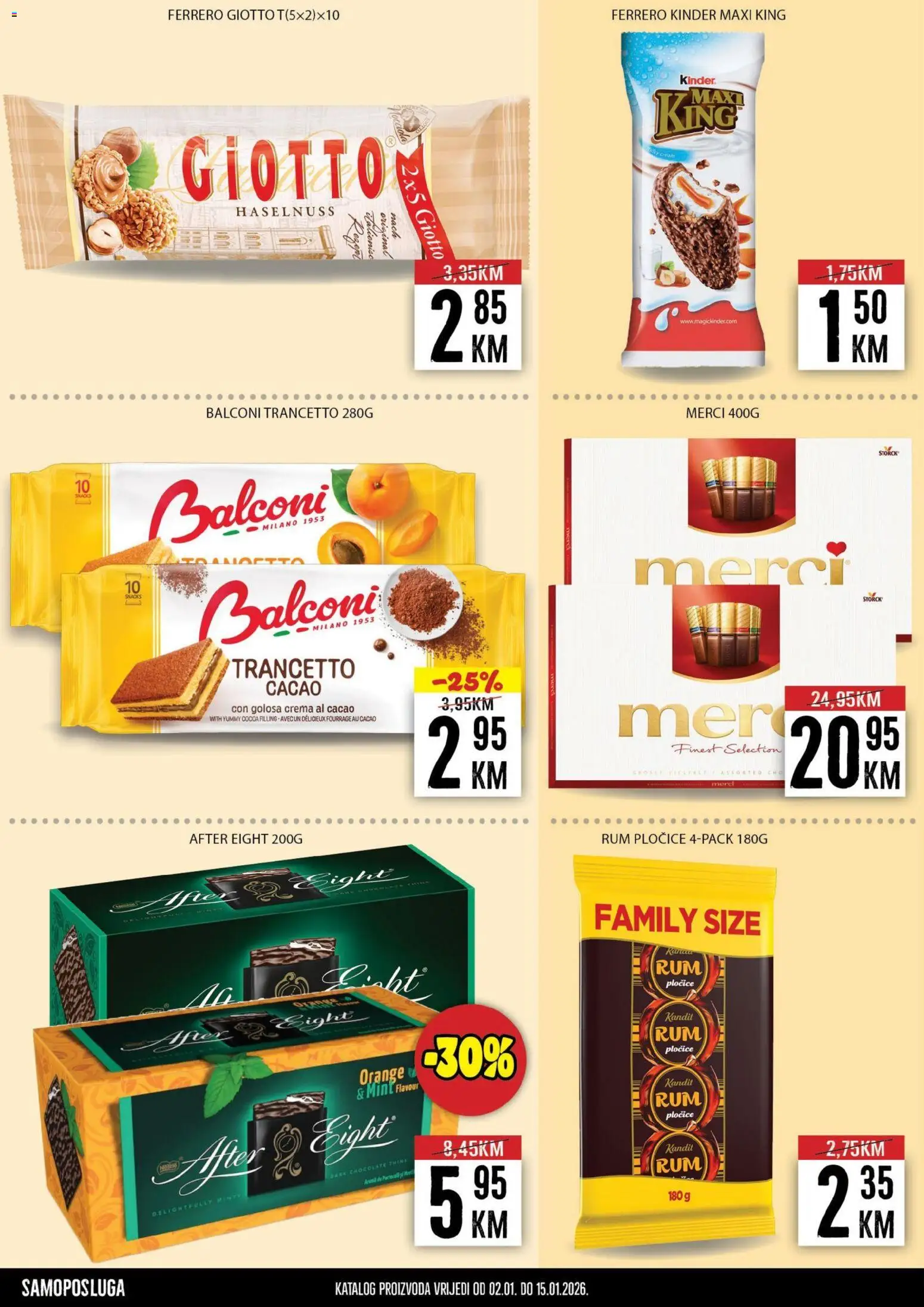 Pregled letka Katalog trgovine Prodex vrijedi od 2026.01.02